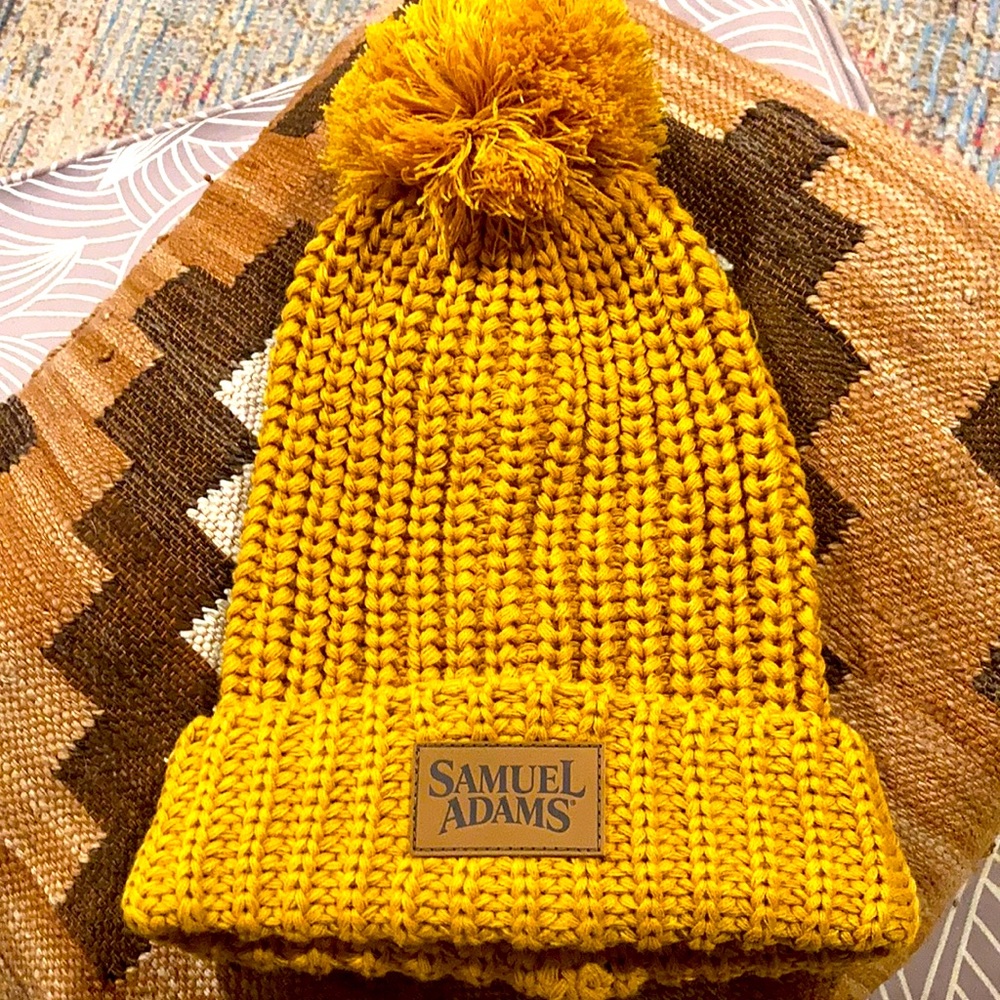 Loose fitting yellow (mustard) beanie